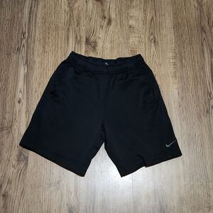 Nike Men’s Black Athletic Shorts with Gray Swoosh